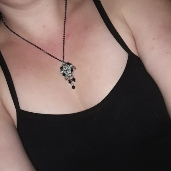 🖤"Vintage" Style Pendant Necklace, HANDMADE🖤 - Picture 2 of 6